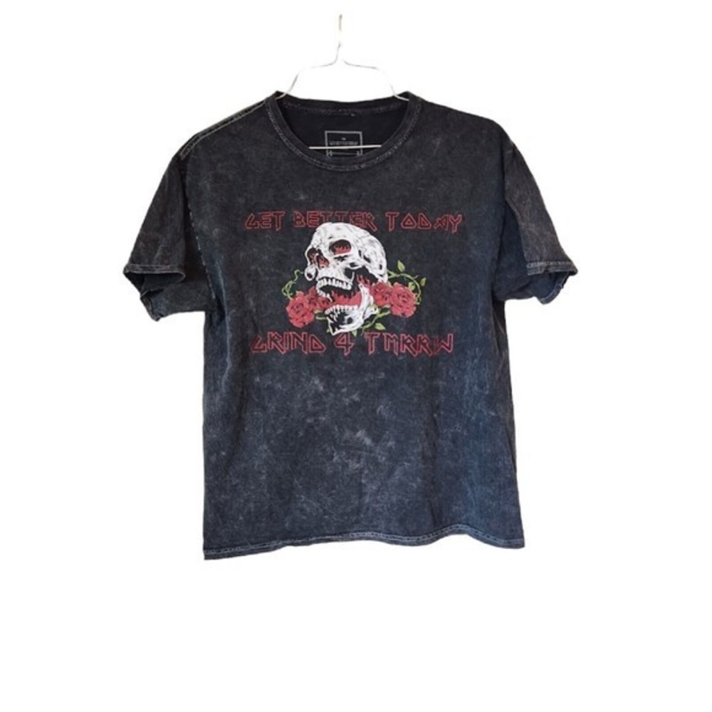 Get Better Today Grind‎ 4 Tmrrw Skull T Shirt Womens Size Large